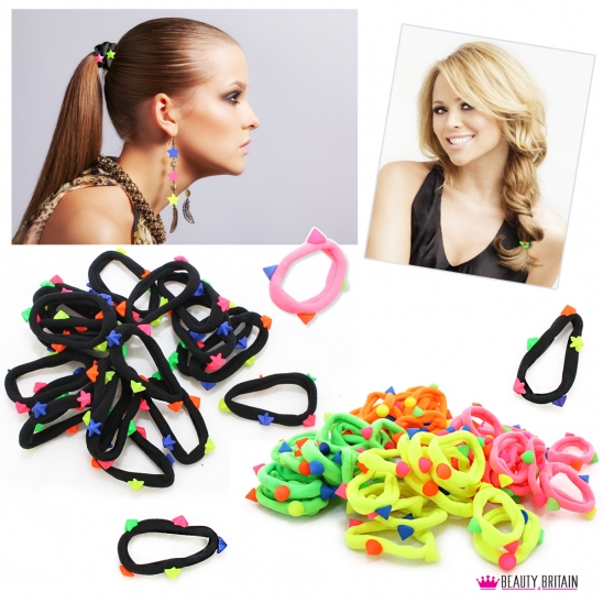 100 pcs Hair Elastic Bands Different Colours