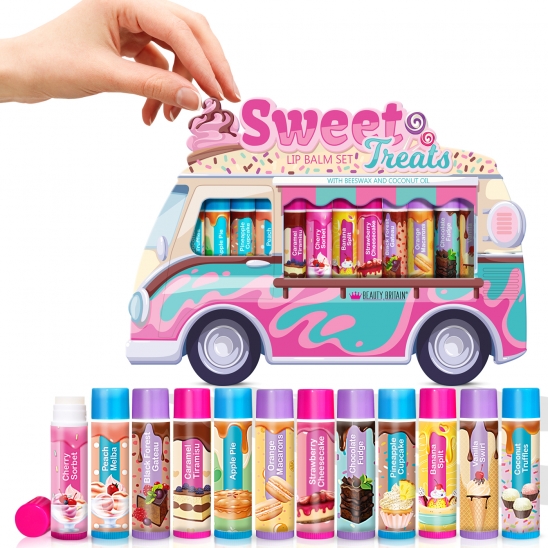 12 Kids Lip Balm Set Sweet Treats