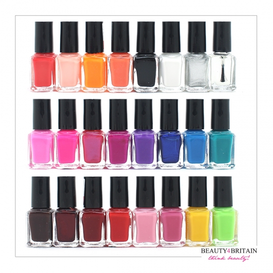 24 Nail Varnish Set with 24 Different Colours - Click Image to Close