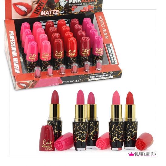 24 Matte Lipsticks Romantic Beauty