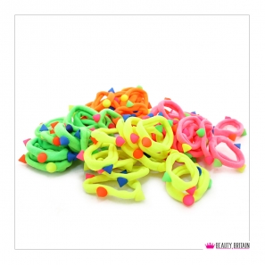 100 pcs Hair Elastic Bands Different Colours