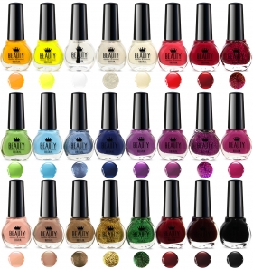 24 Nail Polish 24 Different Shades Set A