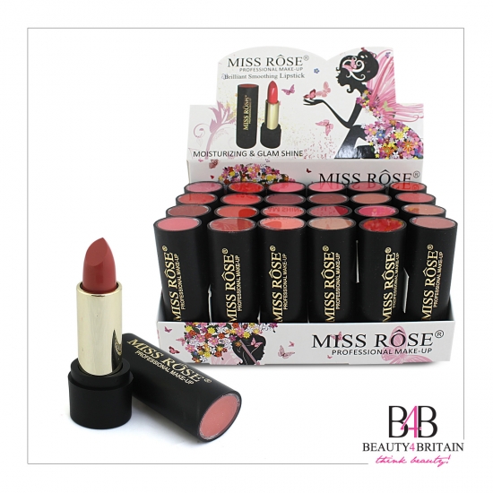 24 Glam Shine Lipstick Set "Miss Rose" - Click Image to Close