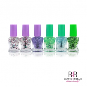 24 Glitter Nail Polish Set (24 Vividly Colours)