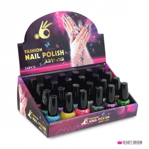 24 Big Glitter Nail Polish 24 Different Colours Set