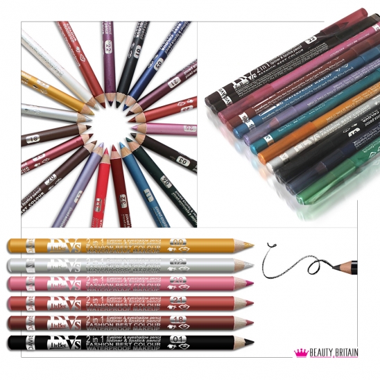 12 EyeLiner Set ( 2in1 pencils )