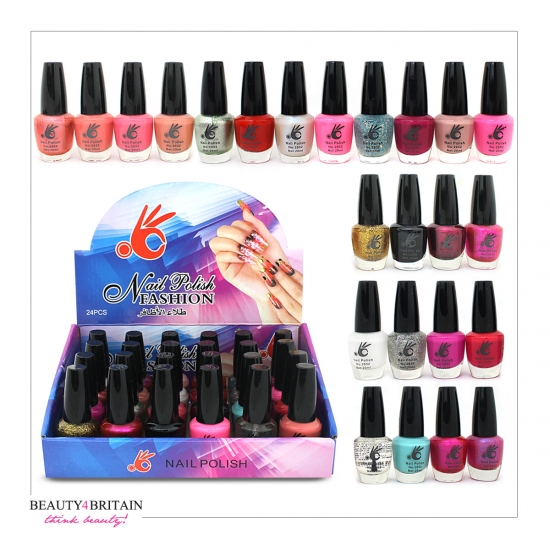 24 Big Nail Polish Set Different Colours - Click Image to Close