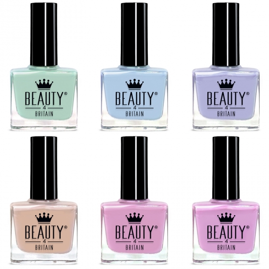 6 Pastel Nail Polish Gift Set - Click Image to Close