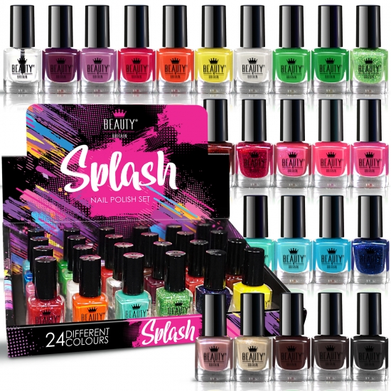 24 Nail Polish Set Splash 5 ML 2 Sets - Click Image to Close