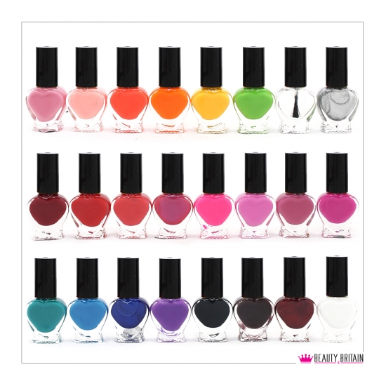 50 Nail Polish Set Assorted Colours - Click Image to Close