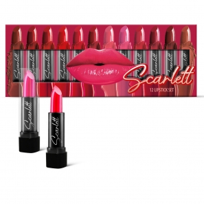 12 Lipstick Set Scarlett