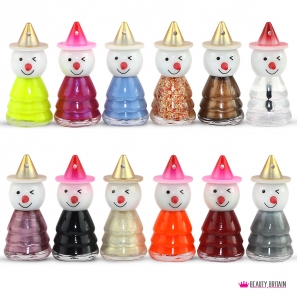 24 Snowman Shaped Nail Polish Set