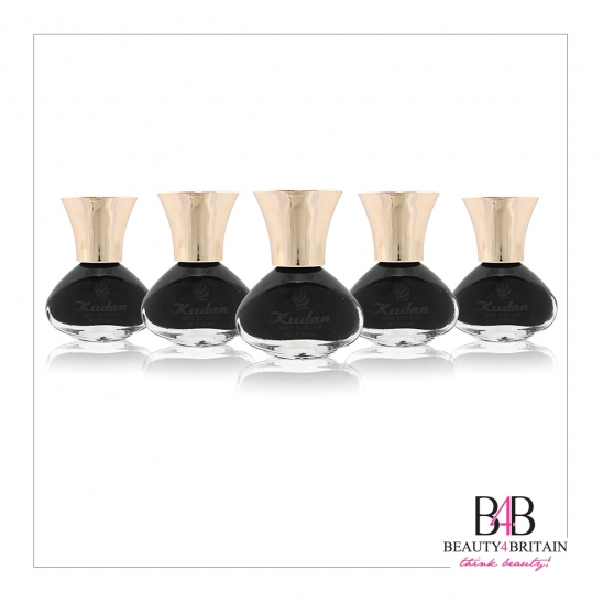 6 Black Nail Polish Set