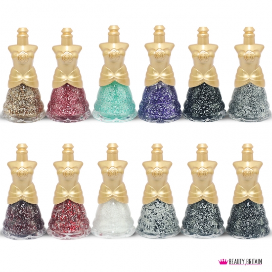 24 Nail Polish Set Dress Shaped - Click Image to Close