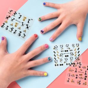 Cat Shaped Water-based Nail Polish Set