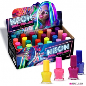 24 Neon Nail Polish Set (24 Luminous Colours Glow in The Dark)