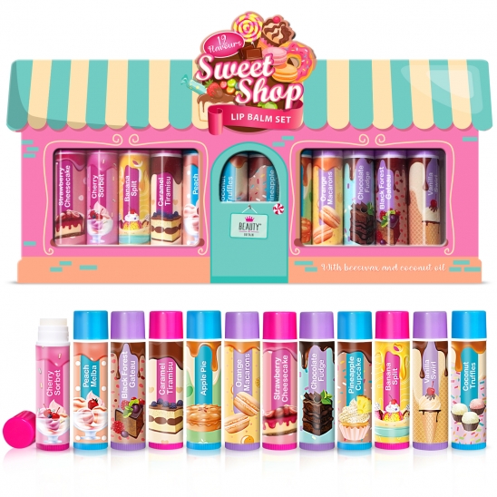 12 Kids Lip Balm Set Sweet Shop