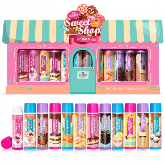 12 Kids Lip Balm Set Sweet Shop - Click Image to Close