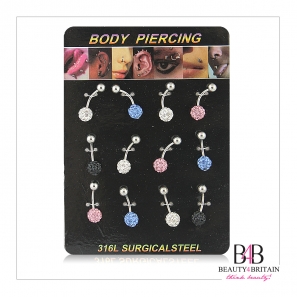 36 Belly Button Navel Rings Set