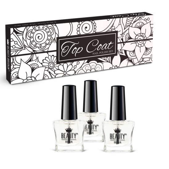 6 Base Coat & Top Coat Nail Polish Set