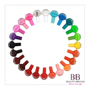 24 Nail Polish Lip Shaped Bottles 24 Different Colours Set