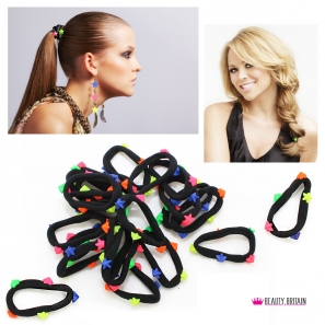 100 pcs Hair Elastic Bands Different Colours