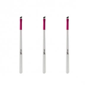 Barry M Angled Eyeliner Synthetic Brush PACK OF 3