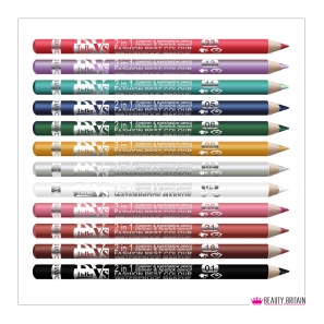 12 EyeLiner Set ( 2in1 pencils )