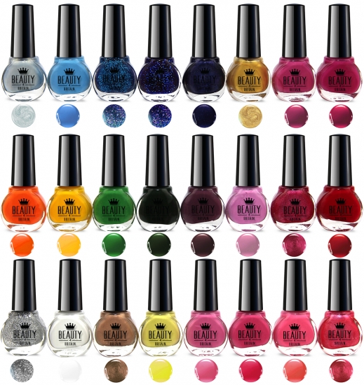 24 Nail Polish 24 Different Shades Set B - Click Image to Close