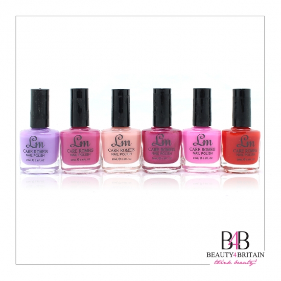 6 Nail Polish Set LM 20 ml Set B - Click Image to Close