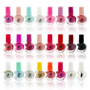 24 Glitter Nail Polish Set 24 Apple Shaped Bottles