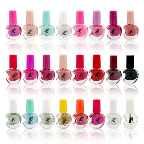 24 Nail Polish Set Apple Shaped Small Bottle