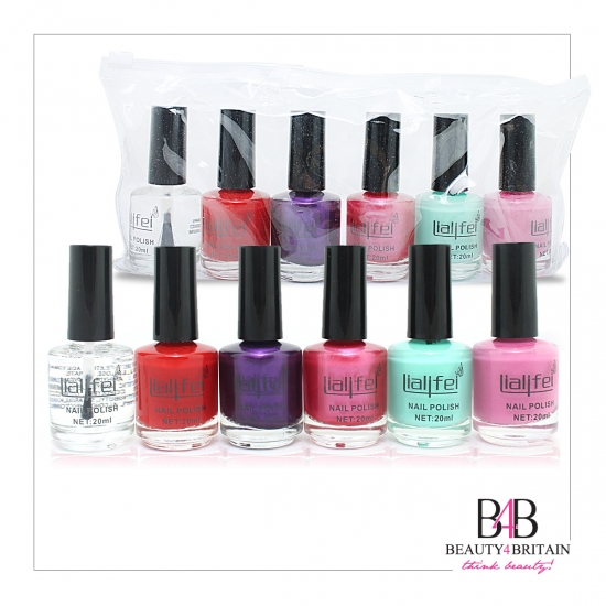 6 Nail Polish Set 20 ml Lialifei Set A - Click Image to Close