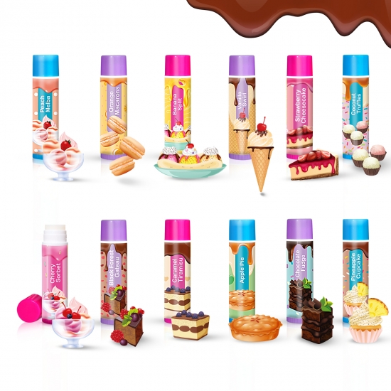 12 Kids Lip Balm Set Sweet Shop - Click Image to Close