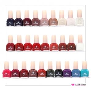 28 Pearl Nail Polish Set Ruby Rose