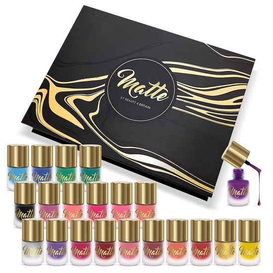 21 Matte Nail Polish Set Luxury Box - Click Image to Close