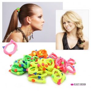 100 pcs Hair Elastic Bands Different Colours