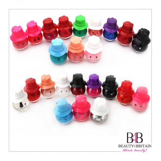 24 Nail Polish Hat Shaped 12 Different Colours Set