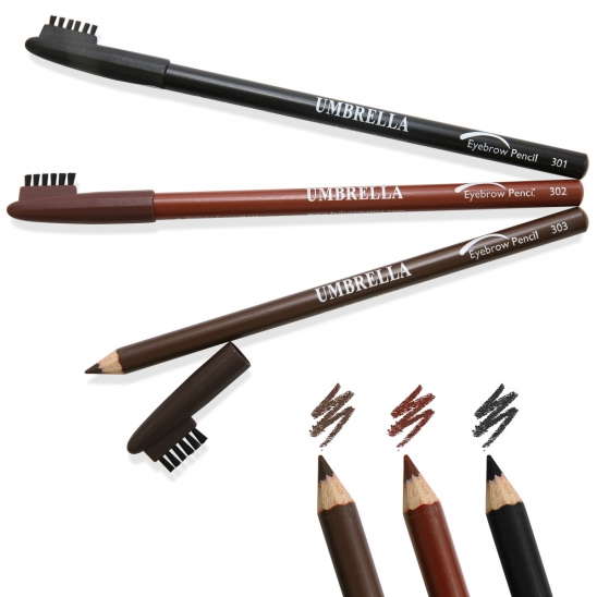 3 Eyebrow Pencil Umbrella With Brush