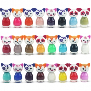 24 Nail Polish Set Cat Water Based