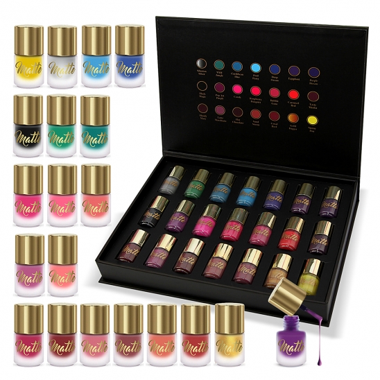 21 Matte Nail Polish Set Luxury Box