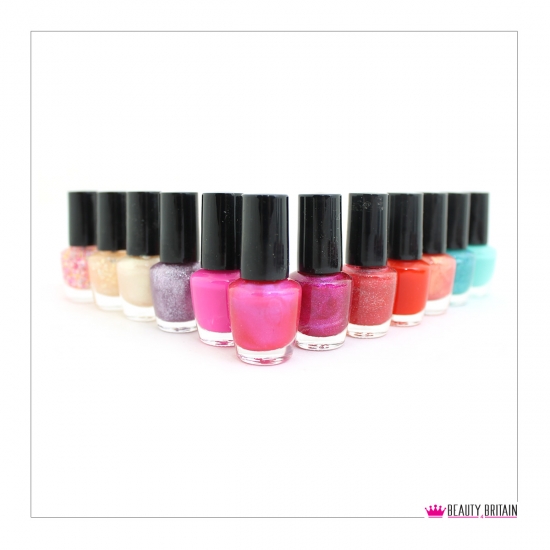 24 Nail Polish Set Classic & Glitter Colours - Click Image to Close