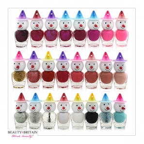 24 Nail Polish Set Snowman Shaped 24 Colours