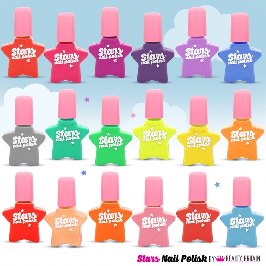 18 Nail Polish Set Water Based Peel Off - Click Image to Close