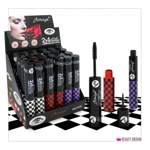 24 Mascara & Liquid Eye Liner 2in1 Black