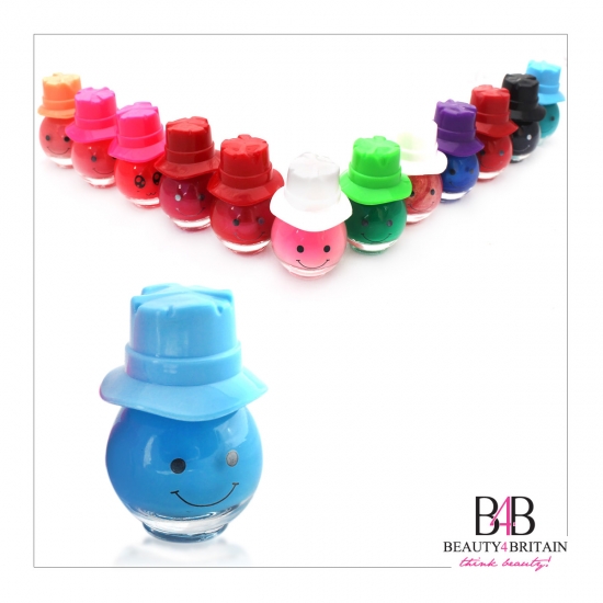 24 Nail Polish Hat Shaped 12 Different Colours Set - Click Image to Close