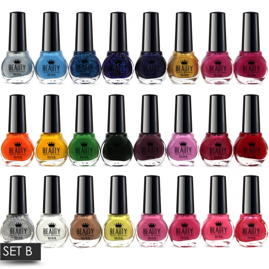 24 Nail Polish 24 Different Shades Set B - Click Image to Close