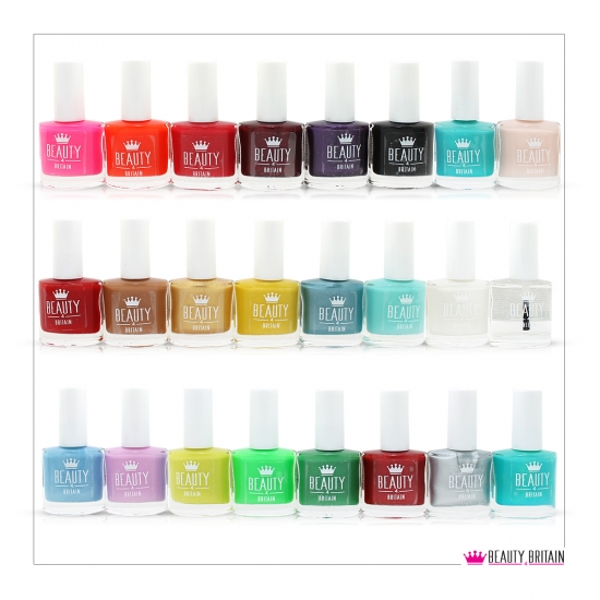 24 Nail Polish Set Bright Colours Beauty4Britain - Click Image to Close