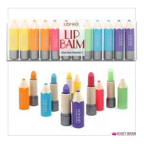 12 Lip Balm Pencil Shaped 6 Flavours