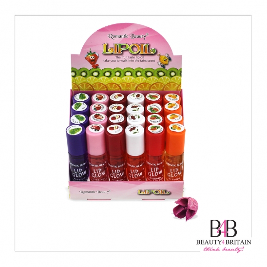 48 Lip Oil / Lip Glow Fruity (6 Mixed Flavours)